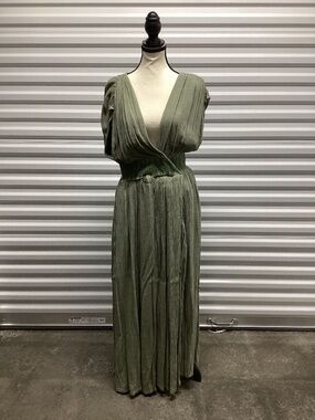 Free People Devon Maxi Dress, Green, Size L NWOT